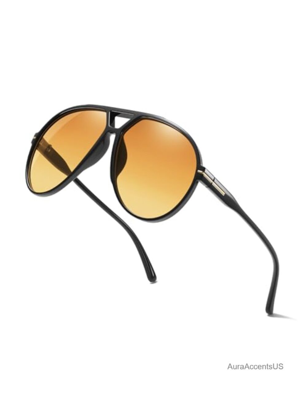 Oversized Square Aviator Sunglasses UV400 Tangle-Free Unisex Retro